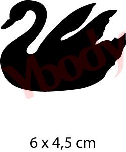 Schwan Schablone Glitzer Tattoo