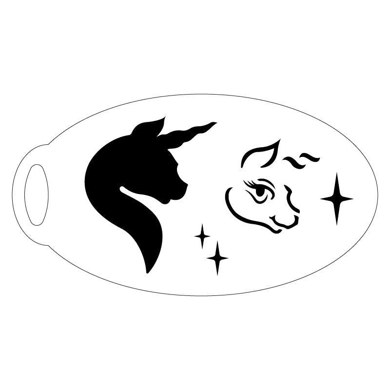 Einhorn Schminkschablone Lieblingspinsel lp-102
