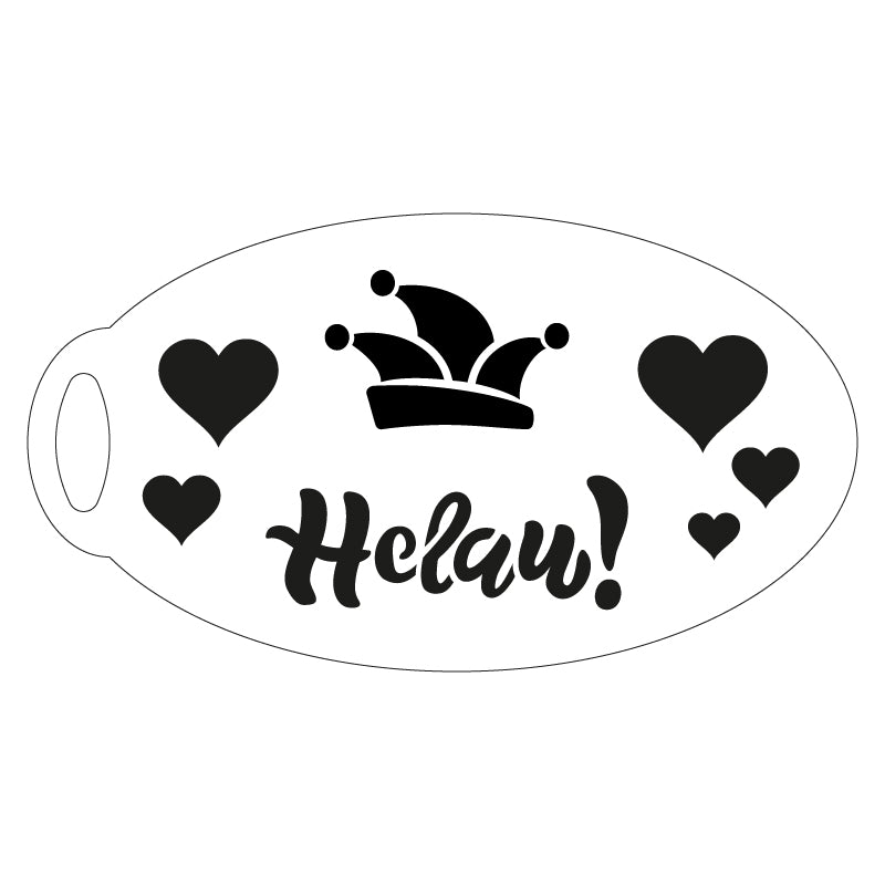 Karneval Schminkschablone „Helau!" – Lieblingspinsel