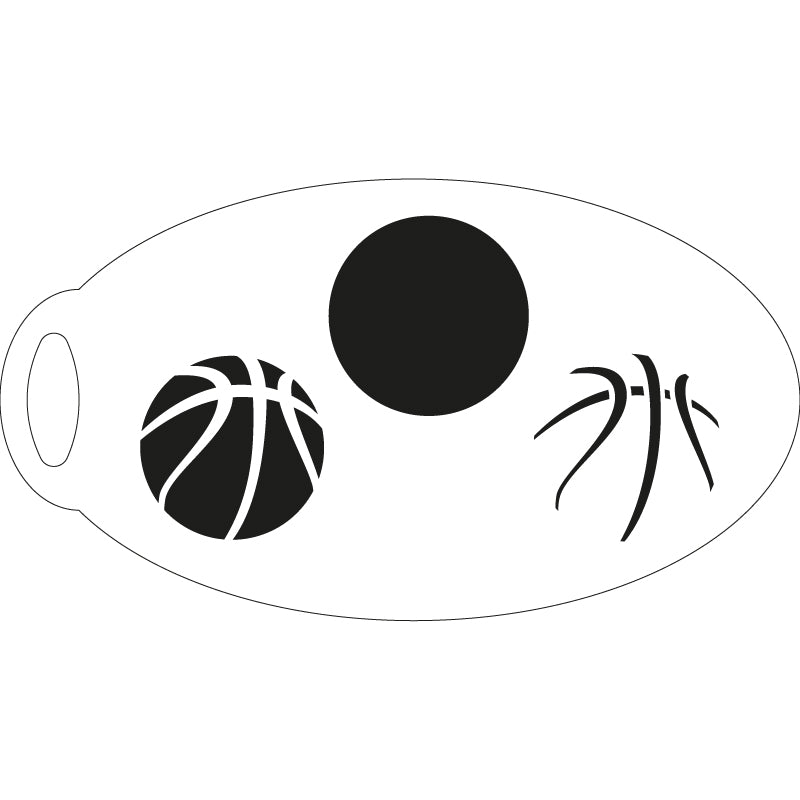 Basketball Schminkschablone für Kinderschminken