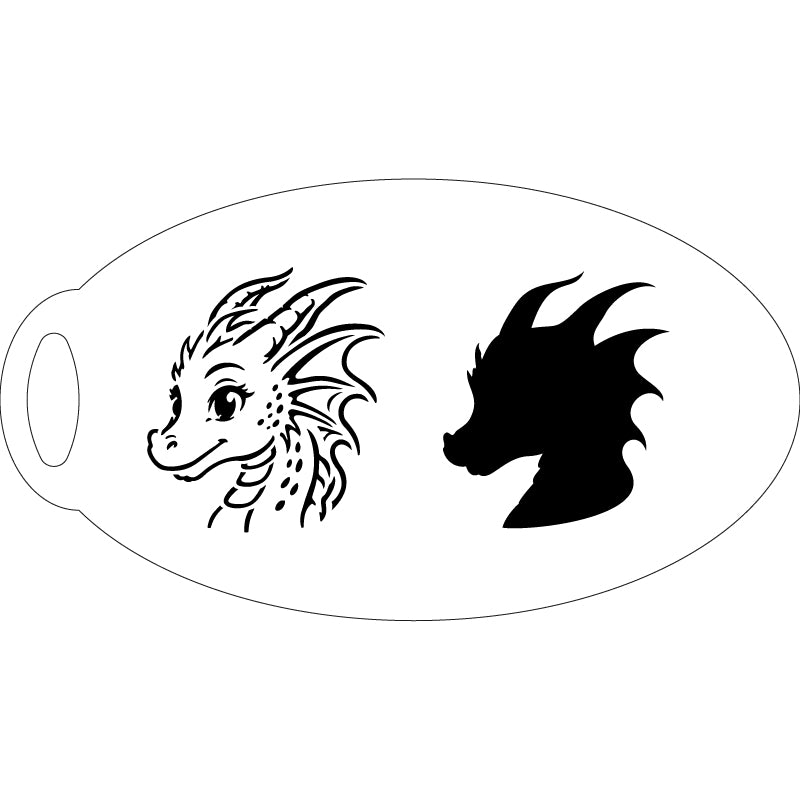 Drache Schminkschablone für Kinderschminken