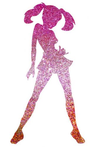 Manga Girl Tattoo Stencil