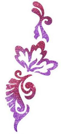Glitzertattoo Blumen Armband