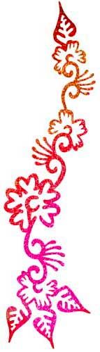 Temporary Tattoo Blumenkette